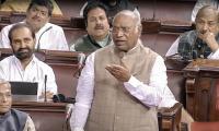 Kharge says his mic was turned off, Oppn walks out