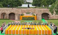 PIX: G20 leaders bow to Mahatma Gandhi at Rajghat