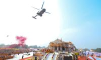 SEE: IAF choppers shower flower petals on Ram mandir