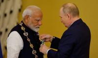 Putin confers Russia's highest civilian honour on Modi