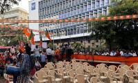 BJP HQ In Mumbai Wears A Deserted Look