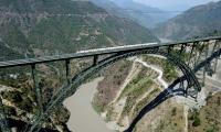 A Train On World's Highest Rail Bridge