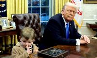 Trump removes office desk after Musk's son's booger incident