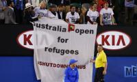 Refugee protest at Australian Open final