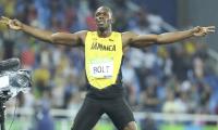 Sprinter Bolt trains at Norwegian club Stromsgodset