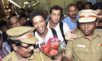 Brazil football legend Ronaldinho arrives in India for Premier Futsal