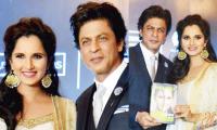 Fan and friend, SRK compliments Sania's determination at book launch