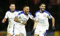 EPL PHOTOS: Mahrez sends Leicester clear, Spurs held by Arsenal