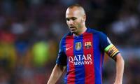 Barcelona skipper Iniesta to miss Super Cup 2nd leg