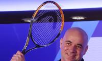 PHOTOS: Tennis legend Agassi makes Mumbai stop over!