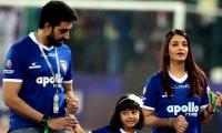 PHOTOS: Aishwarya, Aaradhya cheer for Abhishek's football team