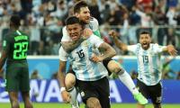 PIX: Argentina strike late to advance to World Cup knockout stages