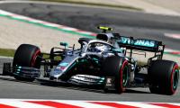 Bottas on pole in Spain for third race in a row