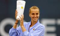 PIX: Kvitova wins all-Czech crown on return to action