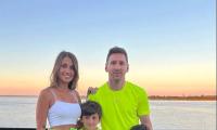 It's a Neon Christmas for Messi and family