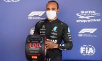 F1: Hamilton celebrates his 100th pole in Spain