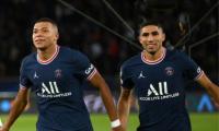 It's friendship on the sidelines for Mbappe and Hakimi