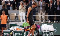 PHOTOS: Zverev's painful exit at French Open