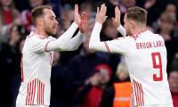 Eriksen marks emotional return to Parken Stadium 