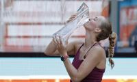 Kvitova upsets Rybakina to win first Miami Open crown