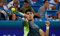 Off colour Alcaraz survives scare, Rublev stunned