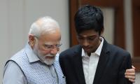 PIX: Praggnanandhaa's exclusive meet with Modi