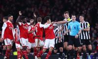 EPL PIX: Leaders Arsenal held, Man United win again