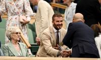 Beckham enjoys the action on Centre Court!