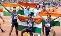 Indian relay team strikes gold, extends medal haul