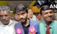 Candidates champ Gukesh returns to hero's welcome