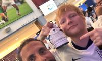 England footballers treated to Ed Sheeran performance