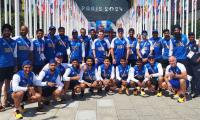 Indian hockey team lands in Paris