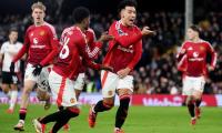 EPL PIX: Man United edge Fulham; Leicester down Spurs