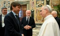 PIX: Pope Leo busts myth as he meets Serie A champs