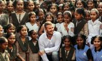 Beckham Goes Back To School In Vizag