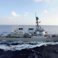 An US navy warship