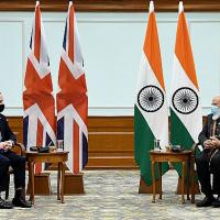 UK FM Dominic Raab with PM Modi