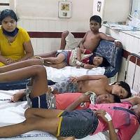 Gas-affected patients at a hospital in Vizag