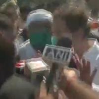 Screen grab of the video showing Rahul speaking to reporters