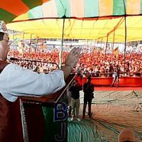 BJP president JP Nadda at a poll rally in Bihar