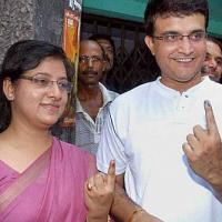 Sourav and Dona Ganguly. File pic