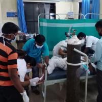 Naik being treated at a hospital after mishap. ANI Photo