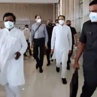 Uddhav Thackeray arrives at Chipi airport