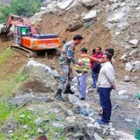 The Badrinath highway is closed due to a landslide