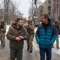 Ukraine President Volodymyr Zelenskyy with Bear Grylls