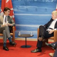 Canada PM Justin Trudeau with UK PM Boris Johnson