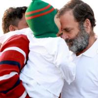 Rahul Gandhi gets a kiss from a tot