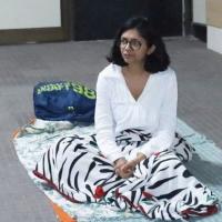 Swati Maliwal sits on dharna