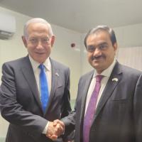 Gautam Adani with Israel president Netanyahu