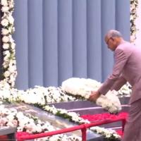 Maharashtra Governor Ramesh Bais pays tributes to martyrs in Mumbai./ANI